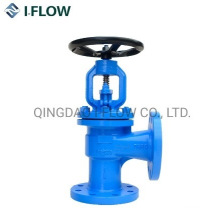 Lr Approved DIN Ggg40.3 Globe Valve Angle Type Pn16 for Marine